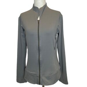 Patagonia Full Zip Jersey Fitted Jacket in Grey Size Medium